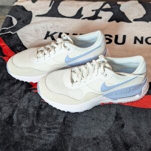 Nike Women's Air Max Light Cream with Light Blue Swoosh Sneakers